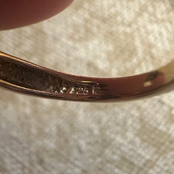 Elegant Blue and Gold Women's Ring - Picture 6 of 8